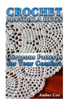 the cover of crochet manual for afghan rugs, with an image of a white