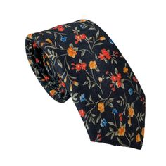 This handmade floral tie is an excellent accessory for weddings, parties, proms - an excellent gift for anyone who enjoys dressing-up dapper! Style: Slim/narrow Fabric: 100% cotton Approx. Measurements: (W) 2.4 in. x (L) 58 in. Care: Dry clean only Elegant Adjustable Suit And Tie Accessories With Floral Print, Elegant Adjustable Floral Print Suit And Tie Accessories, Elegant Floral Print Adjustable Suit And Tie Accessories, Multicolor Fitted Suit And Tie Accessories For Wedding, Classic Floral Print Ties, Elegant Floral Print Suit And Tie Accessories For Groom, Formal Adjustable Floral Print Suit Accessories, Floral Print Adjustable Tie, Adjustable Ties Neckwear For Wedding