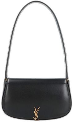 Shoulder Bag Black, Mini Shoulder Bag, Leather Mini, Saint Laurent, Shoulder Bag, Leather, Black