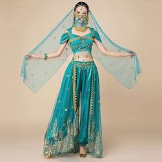 Arabian Princess Costume, Jasmine Princess, Princess Jasmine Costume, Arabian Princess, Fancy Outfit, Dancers Outfit, Garden Party Dress, Princess Inspired, Indian Dance