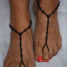 Anklets-1Pcs Bohemia Black White Imitation Pearl Elasticity Toe Ring Anklets Summer Beach Barefoot Sandals Anklet Foot Jewelry For WomenModel Number:1005002523698106 Diy Barefoot Sandals, Anklets Summer, Beach Wedding Sandals, Beach Wedding Sandals Barefoot, Ankle Bracelets Diy, Summer Anklets, Wedding Sandals, Toe Ring, Foot Jewelry