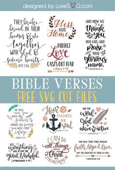 the bible verses svg files are available for use in crafts, cards and more