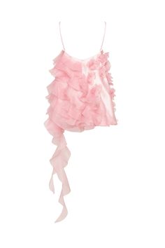 Romantic ruffled pink mini dress with rose appliques, Garden of Eden ➤➤ Milla Dresses - USA, Worldwide delivery Pink Spaghetti Strap Dress With Ruffled Skirt, Pink Mini Dress With Rose Detail For Evening, Pink Organza Dress With Ruffled Skirt, Pink Sleeveless Mini Dress With Rose Detail, Pink Mini Dress With Ruffles And Spaghetti Straps, Pink Ruffled Organza Mini Dress, Pink Organza Mini Dress With Ruffles, Chic Pink Organza Mini Dress, Pink Organza Feminine Mini Dress