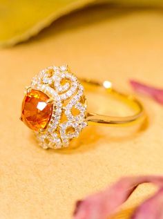 •Condition: Brand new•Center Stone: Natural Spessartite Garnet, Cushion Cut, Approx 3.15ct•Side stones: Natural white diamond round-cut, approx 0.595ct total  (VS1 clarity and F color)•Ring Weight: 4.76ct (depend the ring size)•Metal Purity: Optional Each piece is made-to-order with care and special attention to detail. all items are made with conflict-free diamonds and gems.Size: made to orderThe item will be gift wrapped and shipped.------------------------------------------------------------- Luxury Orange Gemstone Ring, Orange Round Yellow Sapphire Jewelry, Orange Round Jewelry With Brilliant Cut, Orange Fine Jewelry With Halo Setting, Orange Brilliant Cut Jewelry For Gift, Luxury Orange Jewelry With Yellow Sapphire, Luxury Orange Yellow Sapphire Jewelry, Luxury Orange Jewelry For Anniversary, Orange Diamond Jewelry With Halo Setting