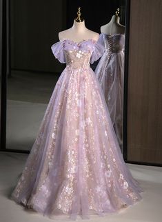 Gaun Abad Pertengahan, Princess Evening Dress, Purple Tulle, Purple Evening Dress, Evening Dress Floor Length, Sequin Prom Dress, Buy Dresses, Prom Dress Inspiration, Dress 2024