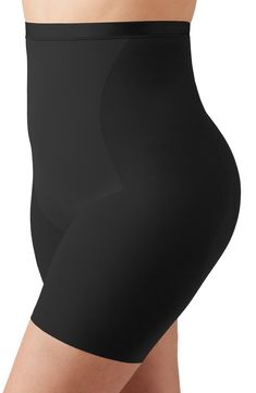 These high-rise, firm-control shaping shorts are cinched at the waist with more room in the hips and bottom to fit and flatter an hourglass figure. Bonded panels target the tummy and bottom, and raw edges create a smooth, seamless look under outfits. 5 1/2" inseam Firm control Cotton-lined gusset 54% polyamide, 46% spandex Hand wash, dry flat Imported Black Sculpting Shapewear With Built-in Shorts, Shapewear Bottoms With Built-in Shorts, High Waist Shapewear Bottoms With Built-in Shorts, Shaping Smoothing Short Bottoms, Solid Sculpting Shapewear In Short Length, Sculpting Solid Shapewear In Short Length, Sculpting Solid Shapewear Short Length, Fitted High-waisted Shapewear Biker Shorts, Fitted High-waisted Biker Shorts Shapewear