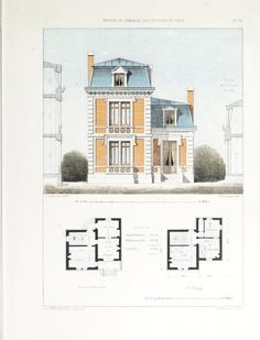 an old house with two floors and three windows, in the middle of a drawing