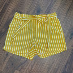 These Shorts Are Like New, Tags Removed But Never Worn! They’re A Light Flowy Material For Summer And A Vibrant Yellow With White Vertical Stripes. The Brand Is Have Los Angeles And The Size Is Large. Make Me An Offer! And Don’t Forget About The Bundle Discount On My Closet, Tons Of Adorable Womens And Childrens Options Available Chic Yellow Shorts For Day Out, Trendy Yellow Shorts For Day Out, High Waist Yellow Shorts For Beach, Chic Yellow Shorts For Vacation, Chic Yellow Shorts For Summer, Chic Yellow Shorts, Yellow Shorts For Day Out, Trendy Yellow Bottoms For Vacation, High Waist Mustard Bottoms For Summer