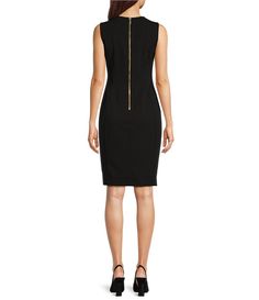 Calvin Klein Sleeveless Seam Front Scuba Crepe Crew Neck Sheath Dress | Dillard's Sleeveless Calvin Klein Bodycon Dress, Sleeveless Calvin Klein Bodycon Dress For Formal Occasions, Calvin Klein Sleeveless Bodycon Dress For Formal Occasions, Calvin Klein Sleeveless Bodycon Dress, Sleeveless Elastane Bodycon Dress With Back Zipper, Calvin Klein Stretch Bodycon Dress, Elastane Bodycon Dress With Back Zipper, Sleeveless Elastane Bodycon Dress For Work, Elegant Stretch Sleeveless Dress By Calvin Klein