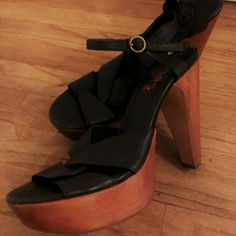 Excellent Condition - Only Worn A Couple Times. No Flaws. Navy Pebbled Leather With A Genuine Wood Heel/Platform. Size 9, Heel Measures 5 Inches. Vintage Leather Heels With Wrapped Heel, Michael Kors Leather Block Heel Sandals, Michael Kors Evening Platform Heels, Leather High Heels With Wooden Heel, Michael Kors Closed Toe Leather Heels, Chic Leather Heels With Wooden Heel, Michael Kors Leather Closed Toe Heels, Medium Width High Heels With Wooden Heel, Michael Kors High Heel Sandals