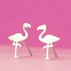 Adorable Small Rose Gold Flamingo Earrings Flamingo Earrings, Small Rose, Earrings Color, Flamingo, Jewelry Earrings, Rose Gold, Women Jewelry, Pink, Gold