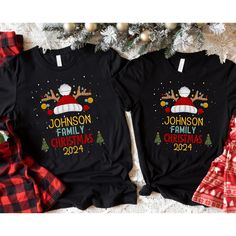 🎄Get into the holiday spirit with our personalized family Christmas t-shirts! Add a touch of uniqueness to your festive wardrobe by customizing each shirt with a first name, last name, or any preferred name. Crafted from lightweight Bella Canvas tees, these shirts offer both comfort and style, making them perfect for family gatherings, Christmas parties, and holiday photos. Plus, enjoy the added convenience of free shipping on your order. Make this holiday season truly memorable with personaliz Customizable Crew Neck Christmas T-shirt, Customizable Christmas T-shirt, Customizable Cotton Christmas T-shirt, Christmas Names, Christmas T Shirts, Family Christmas Shirts, Christmas Parties, Bella Canvas Tees, Christmas Family