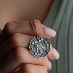 ♊ Celebrate Your Zodiac Sign: This elegant Gemini Zodiac Necklace is a stunning representation of duality, adaptability, and curiosity--the traits that define a Gemini. Handcrafted from 925 sterling silver, the pendant features a timeless design that's perfect for showcasing your astrological identity. 💎 Key Features: Gemini Zodiac Symbol: A meaningful representation of the adaptable and intellectual Gemini sign. Premium 925 Sterling Silver: Durable, hypoallergenic, and polished to a brilliant Gemini Diamond Necklace, Diamond Zodiac Sign Necklace Gift, Elegant Sterling Silver Zodiac Sign Necklace, Gemini Pendant Necklace, Sterling Silver Zodiac Pendant Jewelry, Gemini Sign, Zodiac Symbols, Gemini Zodiac, Zodiac Necklaces