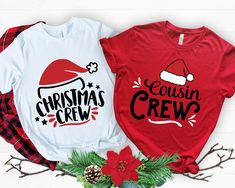 Custom Christmas Crew and Cousin Crew Hats Christmas Shirts, Family Matching Christmas Shirt, Personalization Shirt, Group Xmas Party Shirt SIZING AND COLORS Make sure you check our size-chart before you place your order. If you are not sure about sizing please measure your favorite t-shirt and compare measurements to the chart for the best fit for you. For detailed sizing information and t-shirt color options, please see listing images.   HOW TO ORDER 𝟏. Please, Check and Review all Photos. 𝟐. Select Your T-Shirt Size and T-Shirt Color from drop down menus. 𝟑. Enter your Design Color. 𝟒. Choose Your Quantity as much as you want. 5. Click 𝗔𝗗𝗗 𝗧𝗢 𝗖𝗔𝗥𝗧. For multiple items go back to the listing and repeat the steps.   WASHING INSTRUCTIONS Turn inside out. Machine wash cold. Tumb Hats Christmas, Christmas Shirts Family, Family Matching Christmas, Matching Christmas Shirts, Cousin Crew, Xmas Party, Family Matching, Custom Christmas, Party Shirts