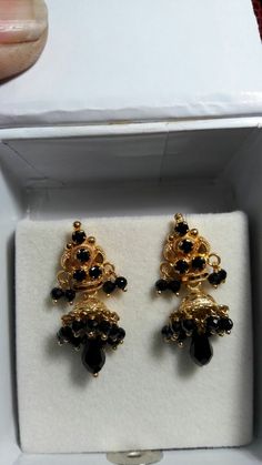 Black beads earrings Black Stones Earrings Gold, Black Beads With Earrings Set, Black Stone Gold Earrings, Black Beads Buttalu Gold, Nallapusalu Earrings Gold, Black Stone Earrings Gold Indian, Nallapusalu Earrings, Black Beads Earrings Gold, Black Bead Earrings Gold