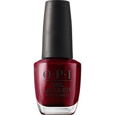 OPI is the most preferred brand in the nail industry! They offer a variety of beautiful colors that are formulated for a long lasting and flawless finish. Used alone, the lacquer can give beautiful results but used alongside an OPI base coat and an OPI top coat can deliver the perfect at-home manicure or pedicure. When using these additions, your nails can result in a longer lasting manicure or pedicure of highly pigmented 7 day wear. Featuring a game changing, fast drying formula for a smoother Opi Red, Nail Base Coat, Opi Colors, Opi Polish, Opi Nail Colors, Fun Nail Colors, Colors For Dark Skin, Red Nail Polish, Burgundy Nails