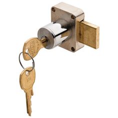 an open door with two keys attached to it and a key in the lock hole