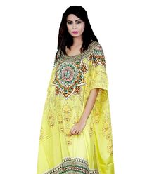 kaftan for women Bollywood Style Floor-length Summer Kaftan, Summer Bollywood Style Floor-length Kaftan, Green Maxi Length Kaftan For Festivals, Green Maxi-length Kaftan For Festivals, Green Bollywood Kaftan For Summer, Flowy Festive Kaftan, Green Dress For Beach Festivals, Floor-length Flowy Kaftan, Bohemian Yellow Kaftan For Eid