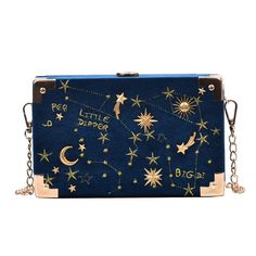 NEW STYLE Women Shoulder Bags New Personality Star Small Square Bag Chain Simple Casual Luxury Fashionable Crossbody Bags for Women SIZE: (Width)19cm*(Height)12cm* (Thickness)5cm Shoulder strap:128cm [Update 20240612] Badge Box, Party Clutch, Evening Handbag, New Metal, Crossbody Messenger Bag, Black Chain, Types Of Bag, Ravenclaw, Square Bag