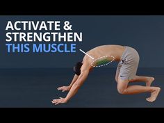 a man doing a handstand with the words activate and strength this muscle