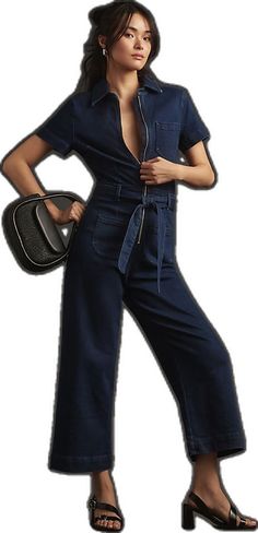 Chic Denim Overall Jumpsuit, Chic Denim Blue Jumpsuits And Rompers With Pockets, Fitted Denim Jumpsuit With Zipper For Spring, Spring Fitted Denim Jumpsuit With Zipper, Denim Jumpsuits And Rompers For Spring, Chic Spring Jumpsuits And Rompers With Zipper, Chic Dark Wash Jumpsuits And Rompers With Pockets, Denim Jumpsuits And Rompers With Zipper For Spring, Spring Denim Jumpsuits And Rompers With Zipper