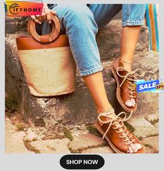 Women Casual Summer Lace Up Slide Sandals Closed Toe Lace-up Sandals For Beach Vacation, Summer Lace-up Open Toe Sandals For Beach Season, Trendy Closed Toe Lace-up Sandals For Vacation, Casual Lace-up Sandals For Beach Season, Casual Toe Post Lace-up Sandals For Summer, Spring Open Toe Lace-up Sandals With Adjustable Strap, Brown Open Toe Slingback Sandals For Beach Season, Casual Closed Toe Lace-up Sandals For Summer, Casual Ankle Strap Lace-up Sandals For Beach Season