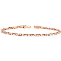 Sofer Jewelry - Diamond Bar and Bezel Bracelet in 14K Rose Gold Gold Bar Bracelet, Rose Gold Bar, Bezel Bracelet, Diamond Bar, Delicate Design, Tennis Necklace, Bar Bracelets, Rose Gold Diamonds, Metal Bracelets