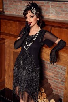 pinterest gatsby outfit women - Sök på Google 20s Theme Party Outfit, 1920s Fashion Women Casual, Gatsby Outfit Women, Great Gatsby Party Outfit Women, Gatsby Party Outfit Women, Black 1920s Dress, 20s Style