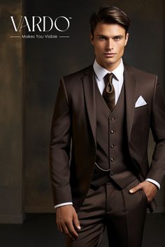 >>ORIGINAL ARTWORK AND CONTENT, PLEASE DO NOT COPY<< Dark Brown three piece tuxedo wedding suits for men - bespoke wedding suit - formal fashion suit- groomsmen suits This Suit or any other part Will Be Handcrafted After You will place the order Elevate your wardrobe with our Dark Brown Men's Three-Piece Suit. Tailored to perfection, this suit embodies the fusion of elegance and sophistication. Whether for business events or special occasions, it's crafted to ensure you leave an impression. The deep, rich brown hue brings out a timeless charm, combined with a modern fit that complements every silhouette. This is not just attire, but an emblem of grace, versatility, and style. Invest in a classic. Your impeccable taste awaits. #MensFashion #BrownSuit #ElegantStyle #BusinessReady #SpecialOcc Dark Brown Tuxedo Wedding, Dark Brown Suit Wedding, Chocolate Brown Suits For Men, Dark Brown Groomsmen Suits, Dark Brown Suit Men Wedding, Dark Brown Suit Men, Dark Brown Wedding Theme, Dark Brown Tuxedo, Wedding Suit Brown