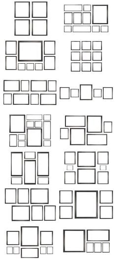 several different types of frames are shown in black and white