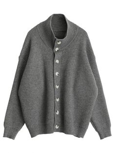 42725036196013|42725036228781|42725036261549 Gray Button Closure Sweater For Fall, Oversized Knit Sweater With Button Closure, Gray Fall Sweater With Button Closure, Fall Gray Sweater With Button Closure, Knit Polo Sweater With Buttons For Fall, Knit Button Polo Sweater For Fall, Fall Knit Polo Sweater With Buttons, Gray Buttoned Sweater For Winter, Winter Knit Polo Sweater With Buttons