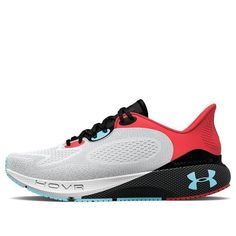 (WMNS) Under Armour HOVR Machina 3 'White Red' 3025703-100 (SNKR/Women's) Red Dynamic Sneakers For Marathon, Dynamic Red Sneakers For Marathon, Breathable Red Sneakers For Marathon, Red Breathable Sneakers For Marathon, Red Sporty Sneakers For Marathon, Red Sporty Sneakers For Running, Red Breathable Running Shoes For Marathon, Red Cushioned Sneakers For Marathon, White Running Shoes With Red Sole For Sports