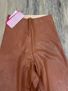 Brand: COMMANDO Style: FAUX LEATHER LEGGINGS Color: BROWN Size: S Other Info: NWT FAUX LEATHER LEGGINGS SKU: 137-137120-26181 CONDITION: NEW Trendy High Stretch Brown Bottoms, High Waist Brown Leggings For Fall, Brown Stretch High Waist Leather Pants, High Waist High Stretch Brown Pants, Casual Tight Brown Leggings, Brown High-waisted Fitted Leggings, Trendy Brown Leggings For Fall, Stretch Brown Leggings For Night Out, High Waist High Stretch Brown Leggings