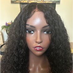 Only Tried On. Prefer Lighter Units. Comes With Adjustable Straps And A Band Curly Color, Black Curly, Lace Front Human Hair, Human Hair Wig, Hair Wig, Human Hair Wigs, Wig Hairstyles, Lace Front, Womens Hairstyles