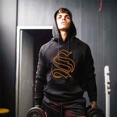 Casual Printed Men's Cotton Sports & Fitness Hoodie - Men's Fitness Apparel, Men's Hoodies & Jackets | Vivinch Urban Style Fleece Sweatshirt For Sports, Urban Fleece Sweatshirt For Sports, Winter Sports Hoodie With Letter Print, Sportswear Fleece Hoodie For Sports Season, Hooded Fleece Sweats For Gym, Winter Athleisure Sweats For Gym, Fleece Hoodie For Workout During Sports Season, Winter Sports Moisture-wicking Sweats, Moisture-wicking Sweats For Winter Sports