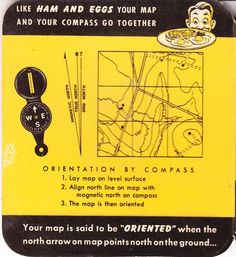 an old map with instructions on how to use it