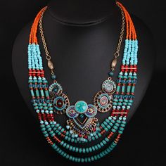 Necklaces – West Coast Cowgirl Hand Beaded Necklace, Cheap Necklaces, Bib Collar, Costume Necklaces, Ethnic Necklaces, Handmade Beaded Necklaces, Classic Necklace, Bohemian Necklace, Women Accessories Jewelry