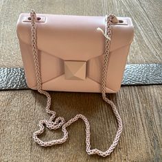 Brand New With Tags And Dust Bag Guaranteed Authentic Retail $3650 Approx 8x5 Please See Photo For Slight Imprint On Front Of Bag Where The Clasp Holds. It Is Not Noticeable While Wearing And Is Factored Into The Price. Pink Valentino Bag, Valentino Pink Purse, Valentino Crystal Bag, Silver Valentino Bag, Valentino Roman Stud Bag, Pink Crossbody Bag, Valentino Rockstud, Pink Pastel, Bago