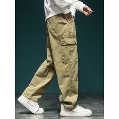 Retro Washed Functional Military Black Cargo Pants Fabric: 100% cotton Size: M, L, XL, 2XL, 3XL, 4XL Multiple Color Selections: Khaki, Black, Gray  Season: Spring, Fall, Summer, Winter Relaxed Fit Full-length Cotton Cargo Pants, Wide Leg Cotton Cargo Jeans For Outdoor, Baggy Cotton Cargo Pants With Pockets, Baggy Cotton Cargo Jeans For Outdoor, Casual Full Length Cargo Jeans, Khaki Cotton Cargo Pants, Baggy Straight Cargo Jeans In Cotton, Baggy Cotton Cargo Bottoms, Baggy Cotton Cargo Style Bottoms