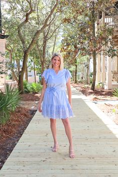 FLUTTER SLEEVE WOVEN EYELET SCALLOPED DRESS WITH FRONT BOW TIE- The Most beautiful dress for a church service, baby shower with friends or a Spring Brunch! Color: Baby Light Blue Fits true to size Small- 2/4 Medium- 6/8 Large 10/12 Light Blue Flutter Sleeve Dress For Spring, Cute Flutter Sleeve Dress For Day Out, Light Blue Ruffle Sleeve Dress For Spring, Fitted Flutter Sleeve Dress For Baptism, Spring Dresses With Lace Trim And Flutter Sleeves, Fitted Flutter Sleeve Baptism Dress, Cute Dresses For Spring Baptism, Light Blue Spring Baptism Dress, Light Blue Baptism Dress For Spring