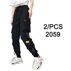 Hot Big Pockets Cargo pants women High Waist Loose Streetwear pants Baggy Tactical Trouser hip hop high quality joggers pants | akolzol Yoga Pants Men, Alt Clothes, Pants Baggy, Yoga Pants Girls, Streetwear Pants, Baggy Trousers, Trendy Jackets, Joggers Pants, Big Pockets