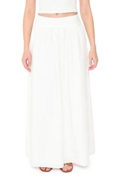 Add instant elegance to any outfit in this pleated skirt crafted from pure cotton and cut to a maxi length. 40" center front length (size Medium) Pull-on style Lined 100% cotton Machine wash, dry flat Imported Cotton Maxi Skirt, Cotton Maxi Skirts, Cotton Maxi, Pleated Skirt, Womens Bottoms, Pure Cotton, Maxi Skirt, Nordstrom, Size Medium