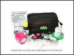 an emergency kit is shown with its contents