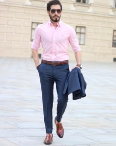 Shirt And Pants Combinations For Men, Formal Pant Shirt, Blue Shirt Outfit Men, Pink Shirt Outfit, Pink Shirt Men, Formal Dresses For Men, Mens Dress Outfits, Shirt Outfit Men