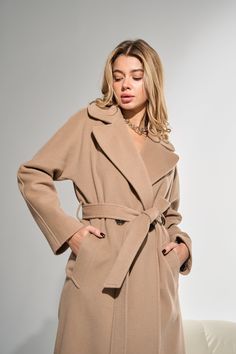 Warm Taupe Cashmere Coat, Long Mocha-light Camel 100% Wool Coat, Wrap Overcoat With Belt, Lined Warm Winter Double-breasted Coat /jaklin - Etsy Winter Beige Belted Pea Coat, Beige Belted Pea Coat For Winter, Belted Beige Pea Coat For Winter, Belted Beige Wool Coat, Beige Belted Long Wool Coat, Beige Belted Pea Coat With Lapel Collar, Elegant Belted Beige Pea Coat, Elegant Beige Belted Pea Coat, Elegant Long Camel Wool Coat