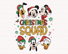 mickey mouse christmas squad svg cut file