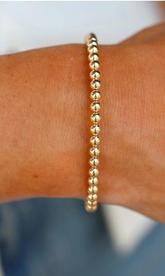 Gold Bracelets Gold Simple For Women, Hope Crafts, Simple Beaded Bracelets, Gold Bead Bracelet, Gold Bracelet Simple, Gold Beaded Bracelet, Belt Jewelry, Gold Diy, Gold Bead Bracelets