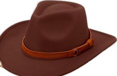 Casual Solid Color Wide Brim Felt Hat, Casual Wide Brim Solid Color Felt Hat, Brown Felt Cap For Outdoor, Brown Outdoor Cap Felt Hat, Outdoor Brown Felt Cap, Casual Brown Hat Bands For Rodeo, Casual Felt Hat For Rodeo, Casual Solid Color Short Brim Felt Hat, Casual Solid Short Brim Felt Hat