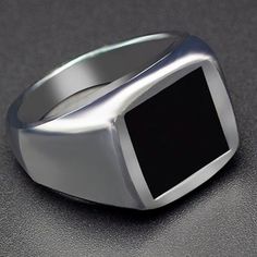 SPECIFICATIONSsize: 8-12color: blackSurface Width: 15mmStyle: ClassicShape\pattern: GeometricRings Type: Wedding BandsOrigin: CN(Origin)Occasion: PartyModel Number: MN099Metals Type: Zinc AlloyMaterial: MetalItem Type: RingsGender: MenFunction: Mood TrackerFine or Fashion: FashionCompatibility: All CompatibleBrand Name: EKUSTYEE Black Stainless Steel Open Ring, Adjustable Black Minimalist Signet Ring, Black Stainless Steel Open Ring Jewelry, Formal Black Stainless Steel Signet Ring, Signature Rings, Wedding Engagement Ring, Square Ring, Geometric Ring, Jewelry Model