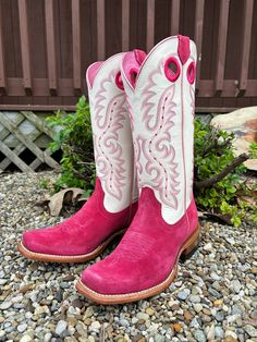 Designed in collaboration with 26x World Champion Cowboy Trevor Brazile, the Relentless collection of Futurity boots is a modern take on tradition for today’s cowgirl. With a cutter toe, roughout foot, and bright, bold shaft, this punchy pair is guaranteed to turn heads. Superior comfort and stability, plus an extra layer of heel-to-toe cushioning, keeps you on your toes. ATS® technology provides ergonomic support whether you're on your feet or in the saddle TekStep provides toe-to-heel cushion for comfort Genuine leather foot and upper Removable All Day Cushioning insole Hand-nailed and color stained leather sole Duratread™ heel tap Resoleable Goodyear welt construction Six-row stitch pattern Pull holes Easy pull-on style Cutter Toe Leather Lining Shaft Height - 13" Shaft Circumference - Country Style Boots With Round Toe For Country Events, Western Round Toe Boots, Western Style Boots For Country Events, Country Style Round Toe Boots For Rodeo, Fitted Round Toe Heeled Boots For Rodeo, Pink Round Toe Ranch Boots, Fitted Country Boots With Round Toe, Pink Round Toe Boots For Ranch, Western Style Fitted Boots For Country Events